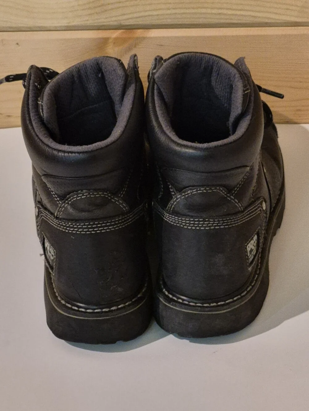 Timberland Mens Pro Series Steel Toe Black Work Boots Size 11